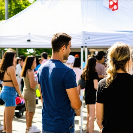 People participating in Garland community event with local vendors