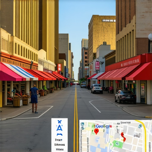 Cityscape of Garland, Texas, showing local businesses and Google Maps overlay