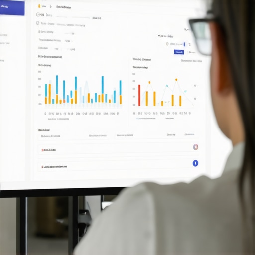 Garland Local SEO Dashboard Analysis Business owner reviewing local SEO stats in Garland