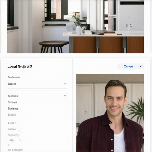 Business owner optimizing Google My Business profile on a computer.