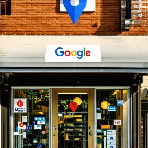 Illustration of a Garland storefront highlighted on Google Maps with a location pin.