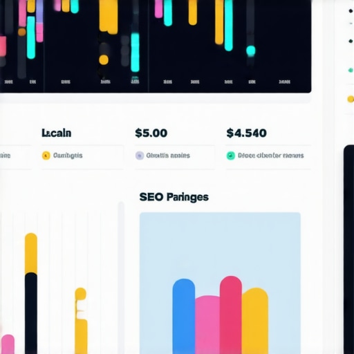 A person analyzing local SEO metrics on a digital dashboard.