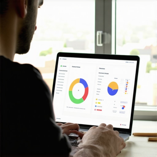 Person reviewing Garland local SEO analytics on a computer during work