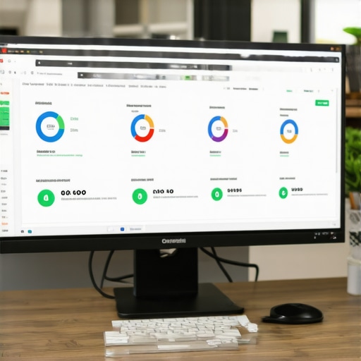 A person managing local SEO metrics on a computer screen with citation and review tools.