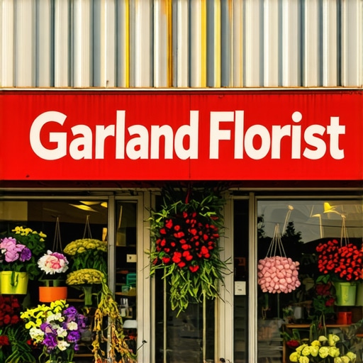 Flower shop in Garland with local landmarks
