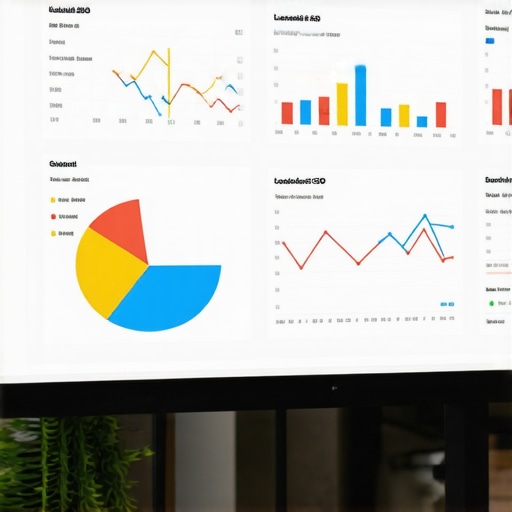 Dashboard on a computer screen showing Garland-specific local SEO metrics and rankings.