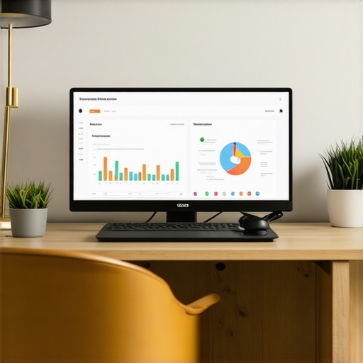 A person analyzing local SEO metrics on multiple computer screens tailored for Garland businesses.