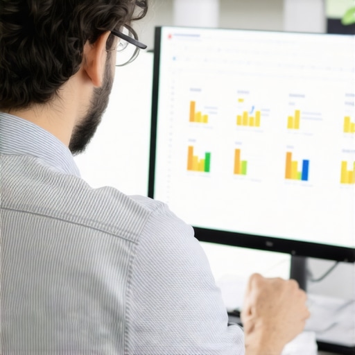 A business owner analyzing Garland local SEO and map rankings on a laptop.