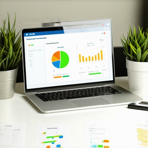 A close-up of a computer screen displaying local SEO analytics and ranking charts.
