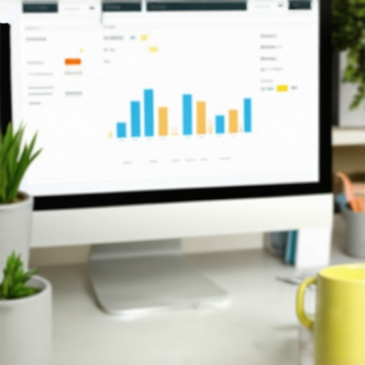 A digital marketer analyzing SEO data on multiple screens in Garland