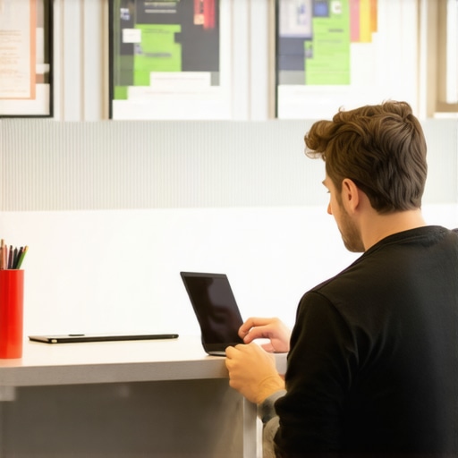 Business owner editing Google My Business listing on a computer